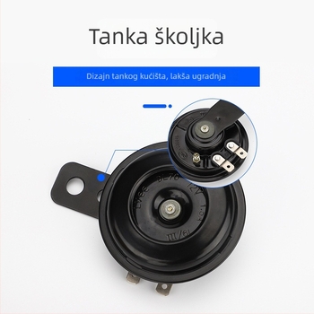 Univerzalni električni klakson za vozila, 60 mm, 12–60 V, snažan zvuk