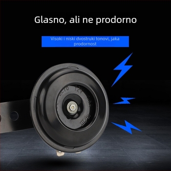 Univerzalni električni klakson za vozila, 60 mm, 12–60 V, snažan zvuk