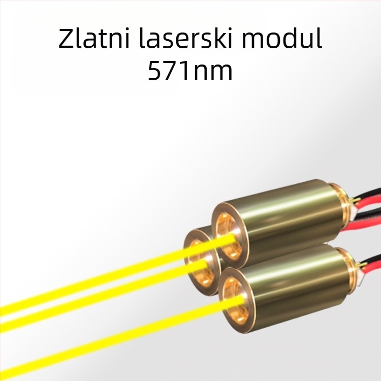 571 nm zlatni laserski modul za olovku i baterijsku svjetiljku, LED modul visoke svjetline i stabilnosti