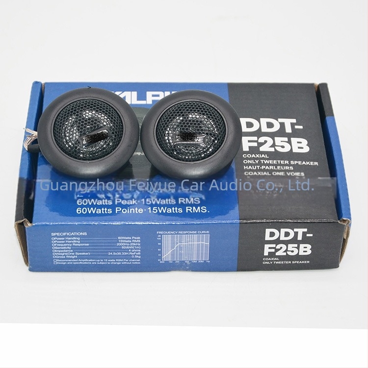 F25B automobilni tweeter, svilenom membranom, jednovijčna zavojnica, promjer 50 mm, 4 Ω, 12 V, 15 W, osjetljivost 92 dB