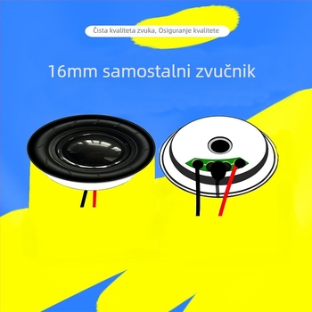 Jinggeyuan 16 mm jedini zvučnik, 4 Ω 3 W / 8 Ω 2 W, vodootporan zvučnik s pametnim glasovnim značajkama za gaming konzolu