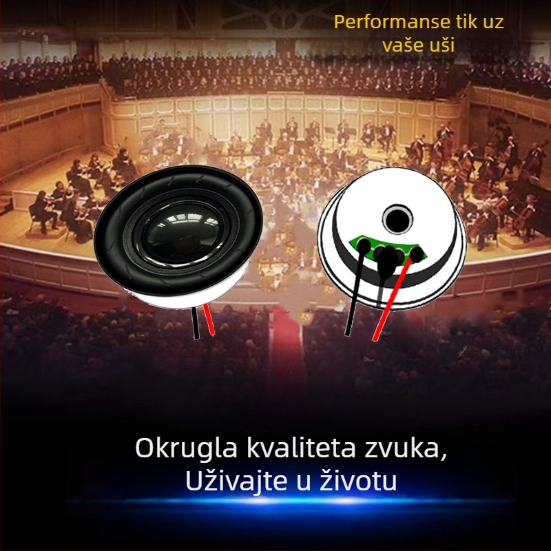 Jinggeyuan 16 mm jedini zvučnik, 4 Ω 3 W / 8 Ω 2 W, vodootporan zvučnik s pametnim glasovnim značajkama za gaming konzolu