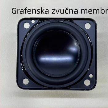 48x44 mm zvučnik širokog raspona, impedancija 4 Ω, snaga 20 W, nadogradnja s četiri zvučnika u kaleidoskopskom stilu