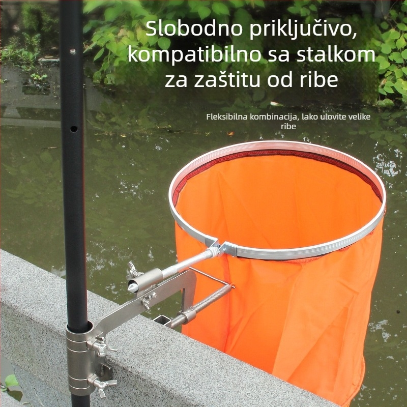 Plutajuća ribarska platforma s pontonom i držačem za kišobran
