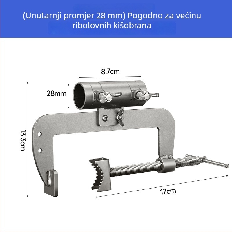 Plutajuća ribarska platforma s pontonom i držačem za kišobran