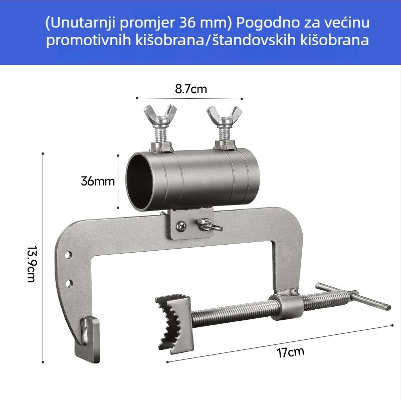 Plutajuća ribarska platforma s pontonom i držačem za kišobran