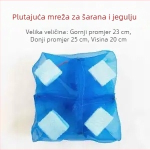 Sklopiva plutajuća ribolovna klopka s mrežicama za škampi i manje ribe, ručna bacna mreža