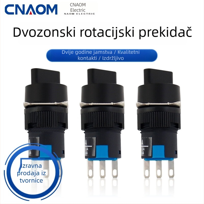 LA16Y-11X/2 16 mm dvopolni i tropozicijski okretni prekidač