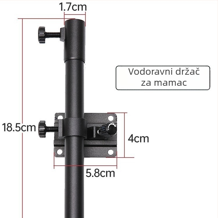 Trodijelni set dodataka za kutiju za ribolov: toranj-stalak od aluminijsko-magnezijskog legura i nosač kišobrana