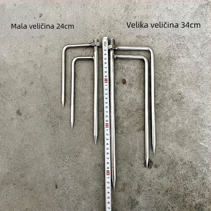 Odvojiva vilica za kišobran od nehrđajućeg čelika s uklonjivom bazom, za ribolovne kišobrane, produženi čvrsti štap