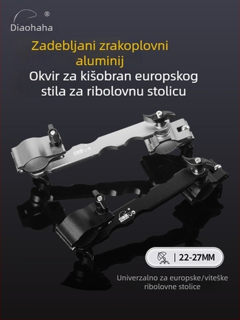 Prošireni držač kišobrana za ribarsku stolicu, aluminijsko-magnezijska legura, europski stil dizajna viteškog kočija, dodaci za držač kišobrana