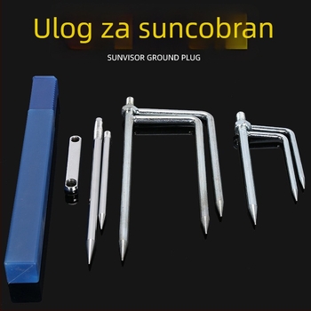 Čelična čvrsta vilica za ribarski kišobran – metalni sidreni držač za nogu kišobrana za vanjsku upotrebu