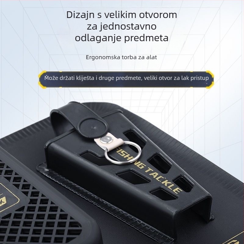 Bočna torbica za kutiju za ribolov, višenamjenski dodaci za kutiju, bočna viseća torbica, spremnik za škarice i alate, bočni džep s Velcro