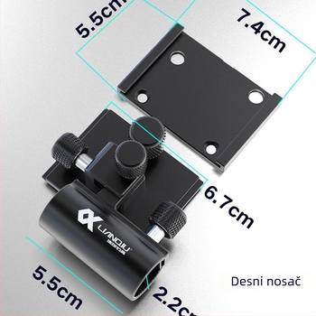 Ball novi model od aluminij-magnezijevog legura, debeli umetnuti tip tornja držač za kutiju za pecanje s vijcima protiv gubitka – univerzalni dodatak za velike predmete