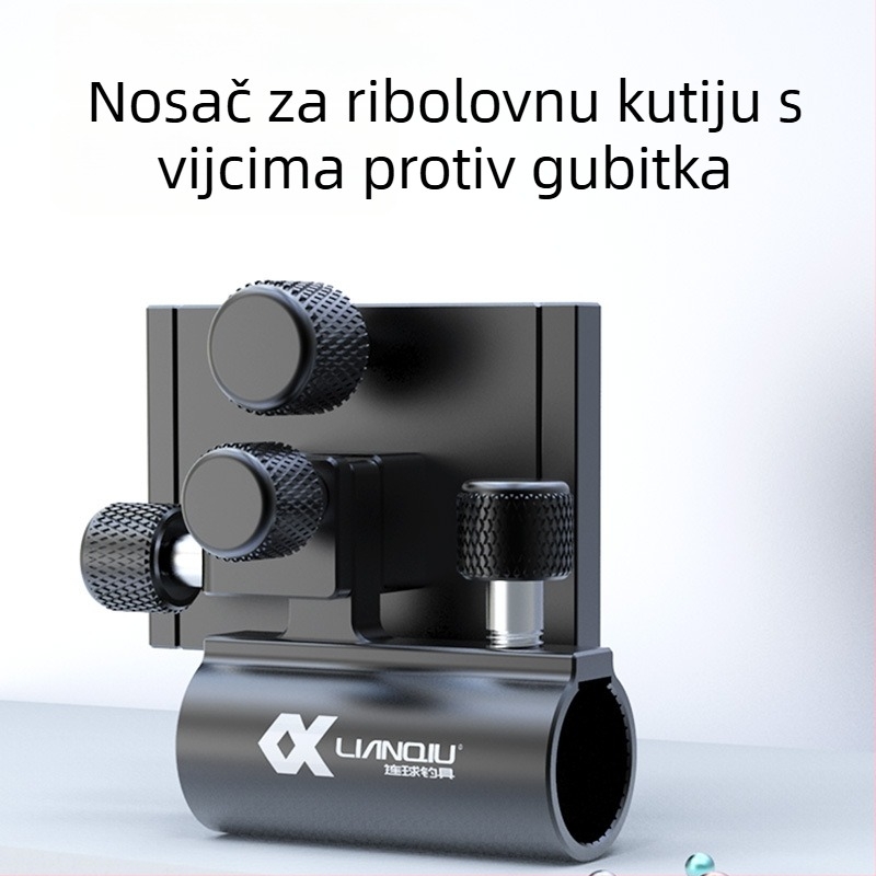 Ball novi model od aluminij-magnezijevog legura, debeli umetnuti tip tornja držač za kutiju za pecanje s vijcima protiv gubitka – univerzalni dodatak za velike predmete