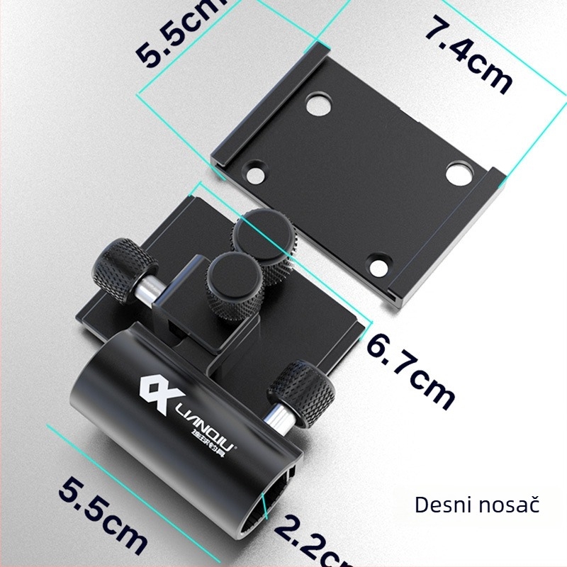 Ball novi model od aluminij-magnezijevog legura, debeli umetnuti tip tornja držač za kutiju za pecanje s vijcima protiv gubitka – univerzalni dodatak za velike predmete
