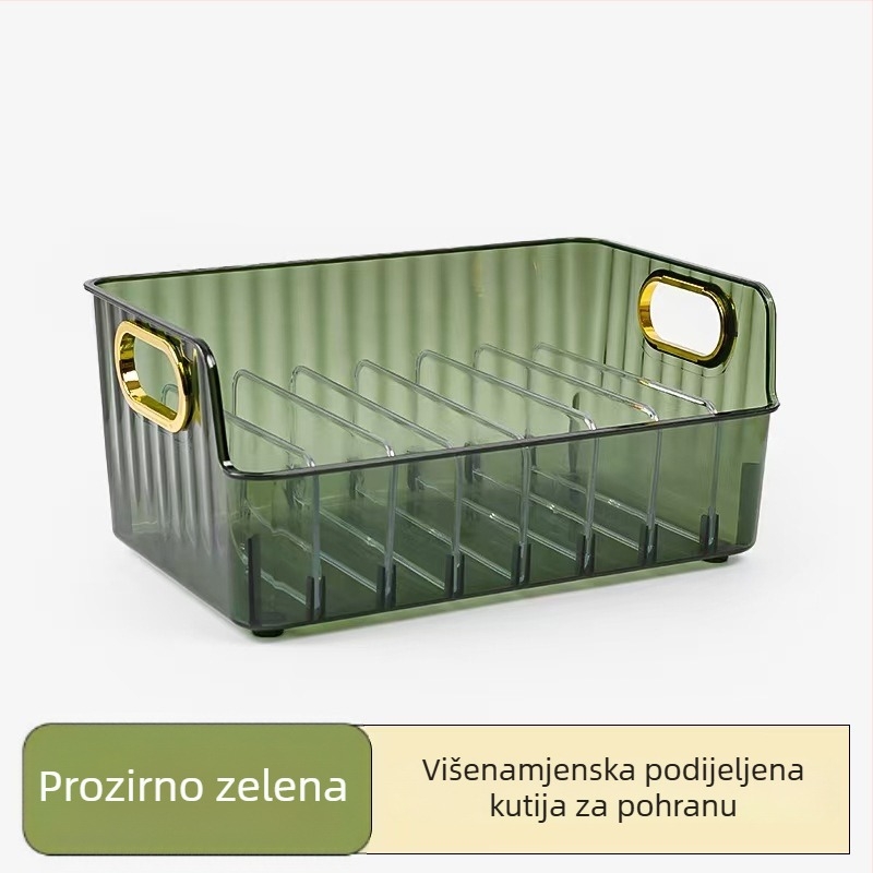Višekomorna kutija za pohranu začina u kuhinji s integriranim pladnjem