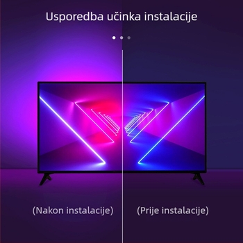 USB Bluetooth RGB LED trakasti set za gaming stol s ambijentalnim osvjetljenjem, 5050 LED, 5V niskog napona, kontrola aplikacijom/IR, 24 tipki za ambijentalno osvjetljenje