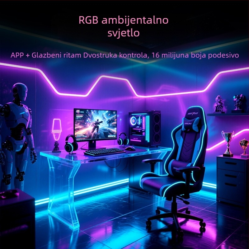 USB RGB LED trake za pozadinsko osvjetljenje igranja, 5V niska napetost, 5050 RGB LED, upravljanje putem aplikacije