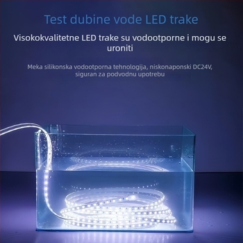 24V vodootporna LED traka – izuzetno svijetla za vanjsku i podvodnu upotrebu, pogodna za gradilišta, tuneli i podrume