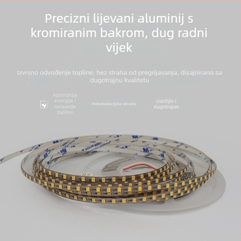 LED trak 12V, 2835, 120 LED, širina 5 mm, samoljepljiv, osvjetljenje stropa i pulta, visoka svjetlost