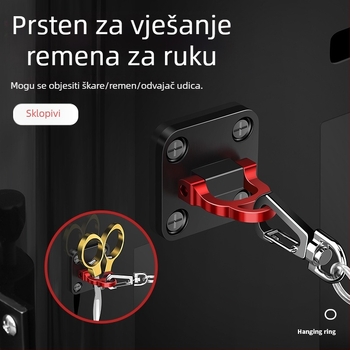 Sklopiva kutija za ribolov od aluminijske legure s prstenom za najlon, kopčom i kukom, držačem za škare – višenamenska ribolovna oprema
