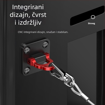 Sklopiva kutija za ribolov od aluminijske legure s prstenom za najlon, kopčom i kukom, držačem za škare – višenamenska ribolovna oprema