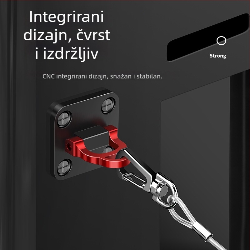 Sklopiva kutija za ribolov od aluminijske legure s prstenom za najlon, kopčom i kukom, držačem za škare – višenamenska ribolovna oprema