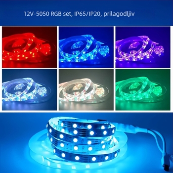 5050 RGB LED trak s daljinskim upravljačem od 44 tipke, glazbeni ritam, Bluetooth aplikacija, ambijentalno osvjetljenje za pametan dom