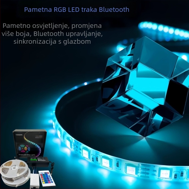 5050 RGB LED trak s daljinskim upravljačem od 44 tipke, glazbeni ritam, Bluetooth aplikacija, ambijentalno osvjetljenje za pametan dom