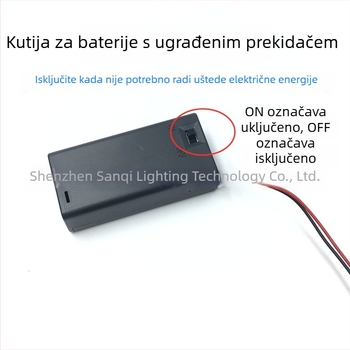 3V kutija za baterije sa prekidačem za LED trake 3528/2835 – kompatibilno s AA/AAA baterijama za modele, igračke, kostime i osvjetljenje rukotvorina