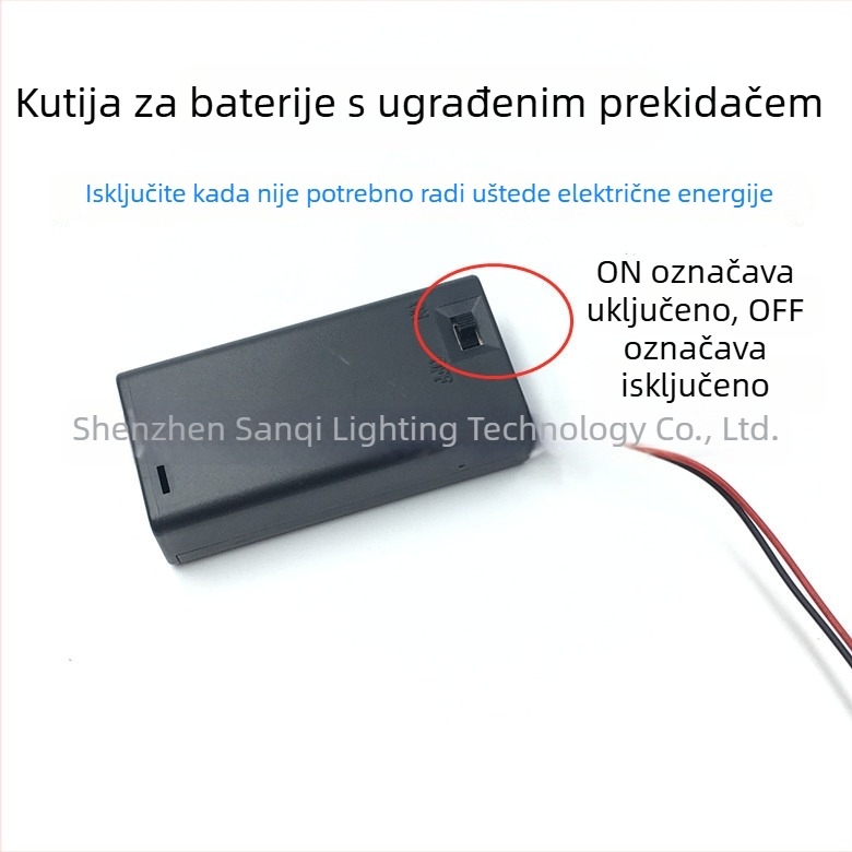 3V kutija za baterije sa prekidačem za LED trake 3528/2835 – kompatibilno s AA/AAA baterijama za modele, igračke, kostime i osvjetljenje rukotvorina