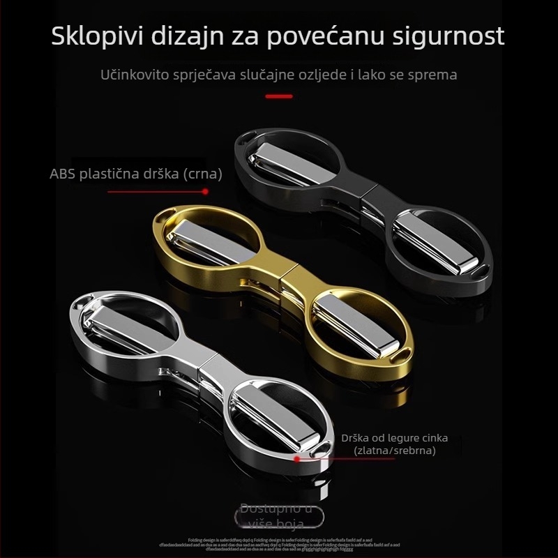 Nehrđaveće ribarske škare, sklopive, višefunkcionalne, kompaktne za opremu za ribolov, pogodne za PE liniju i olovnu liniju