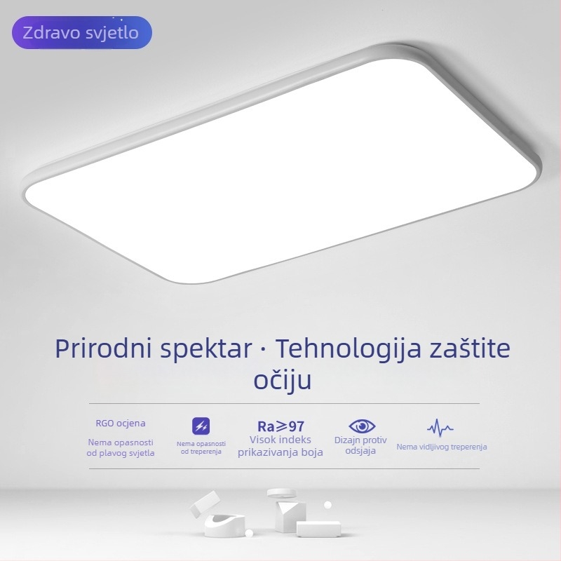 LED stropna svjetiljka za dnevni boravak, moderni minimalistički dizajn, 2023 novi model, svjetiljka s zaštitom očiju, 220V, pokriće 5–10㎡