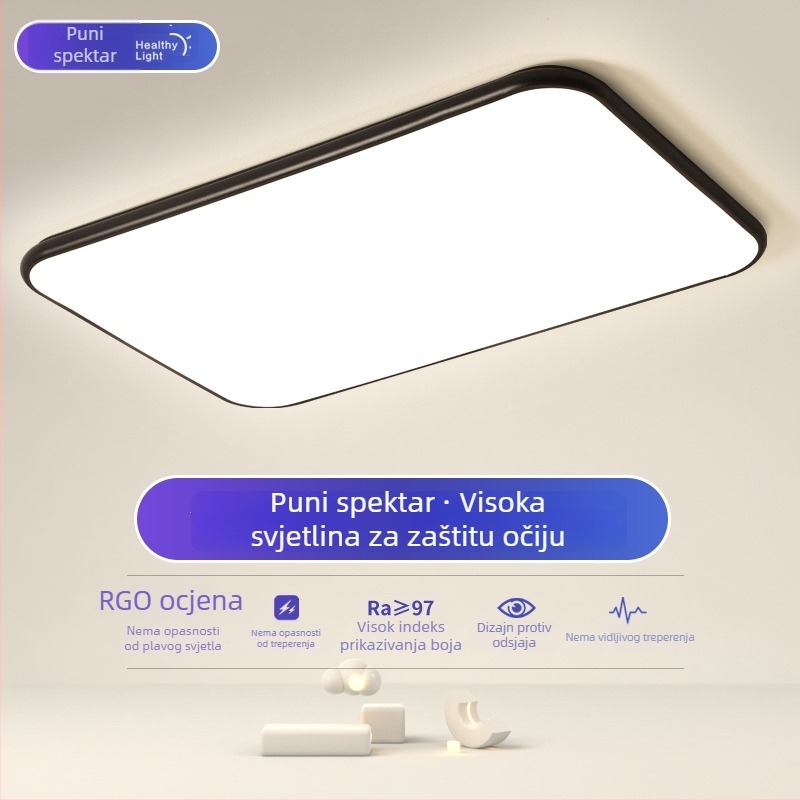 LED stropna svjetiljka za dnevni boravak, moderni minimalistički dizajn, 2023 novi model, svjetiljka s zaštitom očiju, 220V, pokriće 5–10㎡