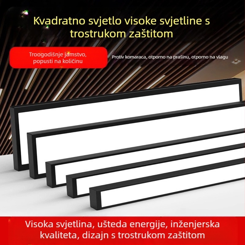LED linearno visiće svjetlo s kvadratnim profilom za urede i učionice