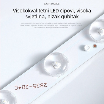 Minimalistička ultra-tanka LED stropna svjetiljka s tri zaštite, skandinavski stil, za balkon, hodnik i spavaću sobu