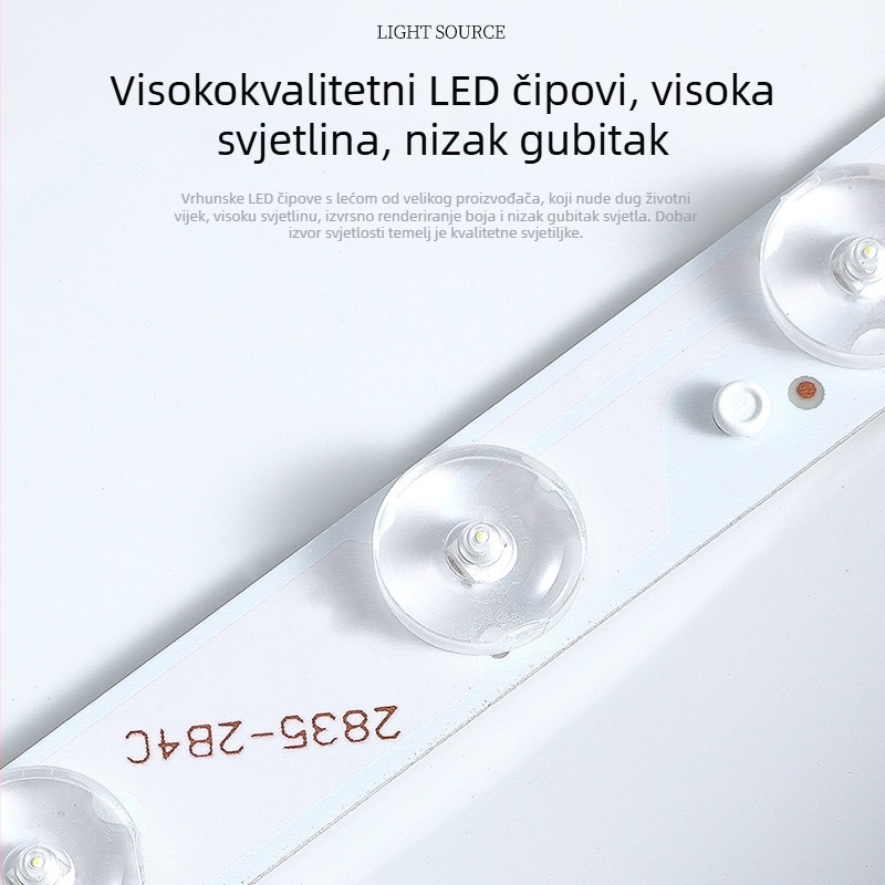 Minimalistička ultra-tanka LED stropna svjetiljka s tri zaštite, skandinavski stil, za balkon, hodnik i spavaću sobu