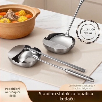 Minimalistički stalak od nehrđajućeg čelika 304 za žlice i špatule, samostojeći kuhinjski držač