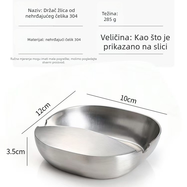 Minimalistički stalak od nehrđajućeg čelika 304 za žlice i špatule, samostojeći kuhinjski držač