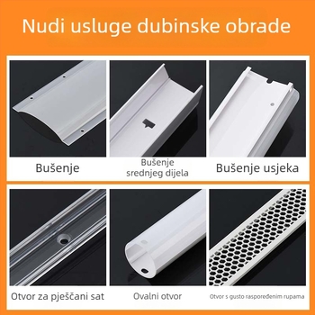 Abazur PC/PMMA za komercijalne ormariće, dvobojni ekstrudirani plastični abažur s filtracijom plavog svjetla, trostruka zaštita