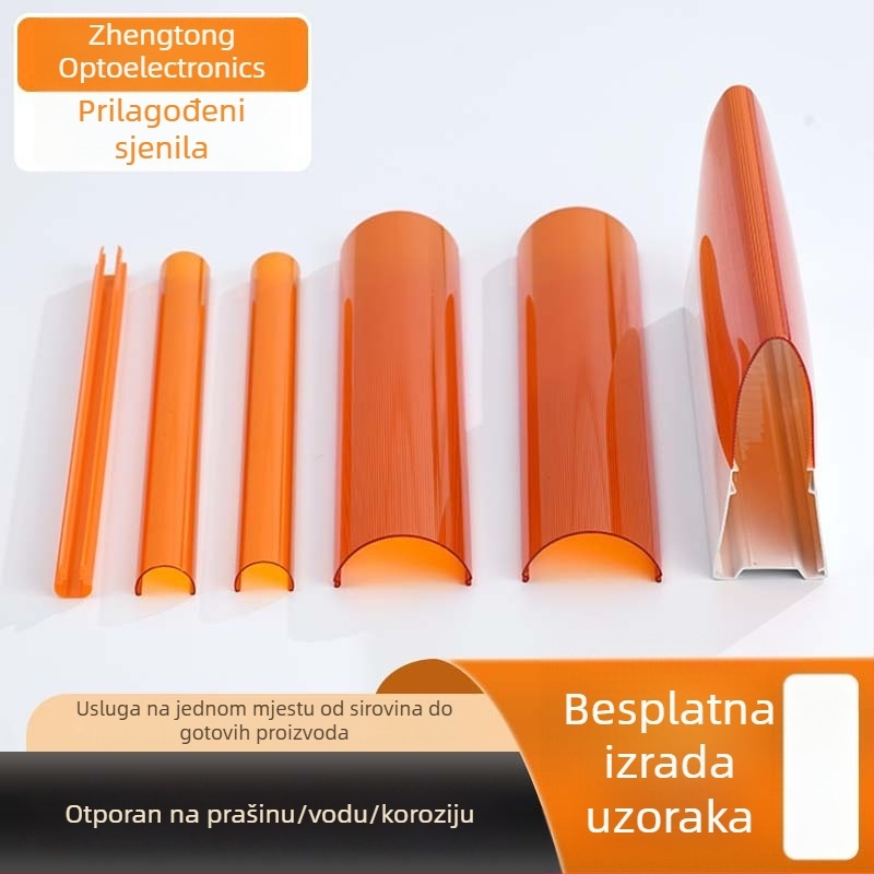 Abazur PC/PMMA za komercijalne ormariće, dvobojni ekstrudirani plastični abažur s filtracijom plavog svjetla, trostruka zaštita