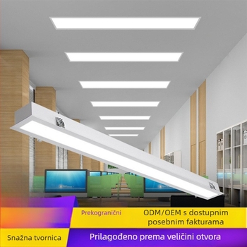 Ugrađena LED traka za strop u uredu, linearna pločasta rasvjeta za hodnike i garaže