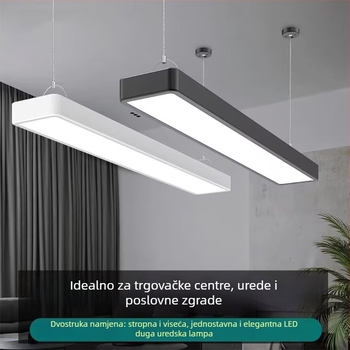 LED stropna svjetiljka duga traka, vrlo svijetla, za ured, kozmetički salon, učionicu i teretanu