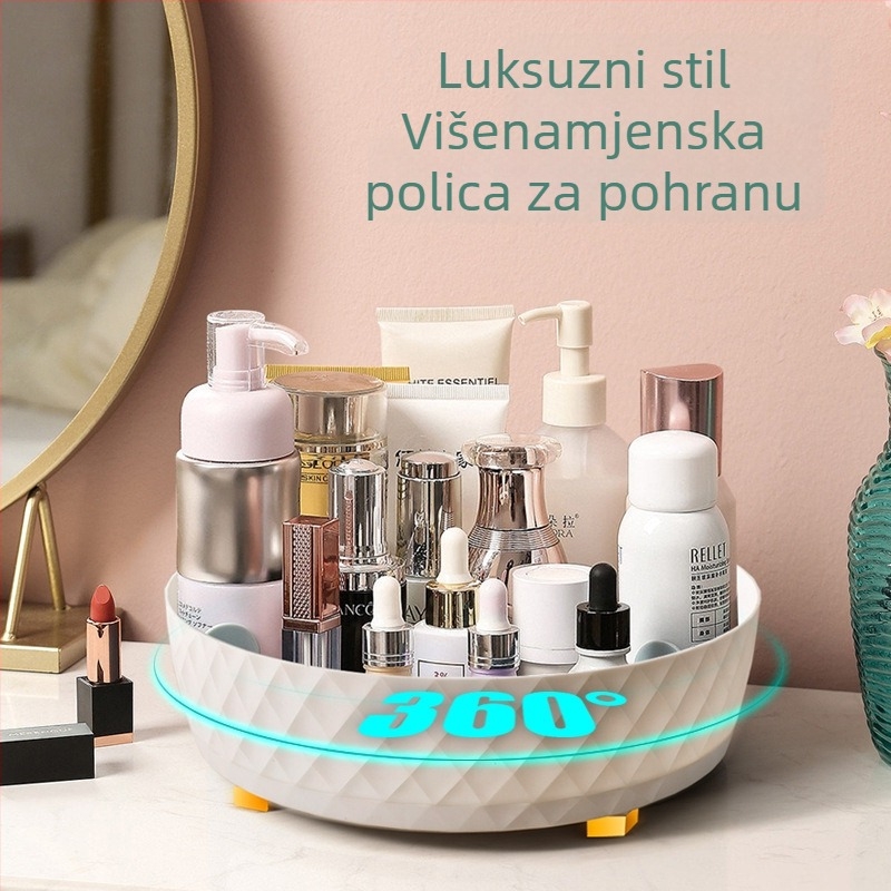Okretni stalak za začine kuhinje – multifunkcionalni organizator za soja umak, ocat, začine i tanjuri