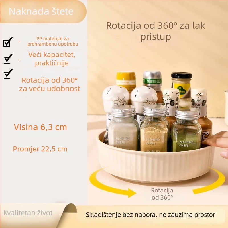 Yize okretni kuhinjski držač za začine, kozmetiku i voće i povrće