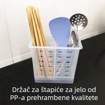 PP-plastični koš za začine i držač za štapiće, ventiliran s odvodom za sprječavanje plijesni, kuhinjski organizator za pohranu