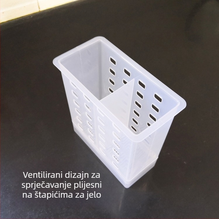 PP-plastični koš za začine i držač za štapiće, ventiliran s odvodom za sprječavanje plijesni, kuhinjski organizator za pohranu