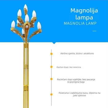 Magnolia ulična svjetiljka — 10 m krajinska rasvjeta, Magnolia ulična svjetiljka 8 m, 12 m visoki stupac za gradski trg