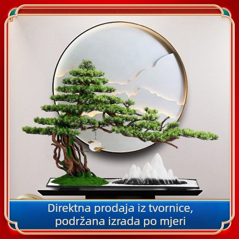 Kreativni bonsai od imitirane borovine u novom kineskom stilu, zen dekor za stolni dekor u domu, klubu ili hotelu